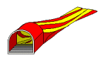 Agility floppy tunnel red and gold